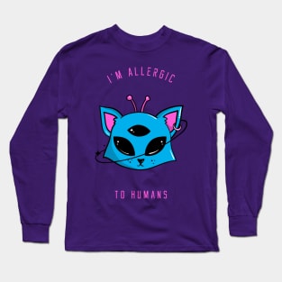 I'm Allergic to Humans Space Cat Long Sleeve T-Shirt